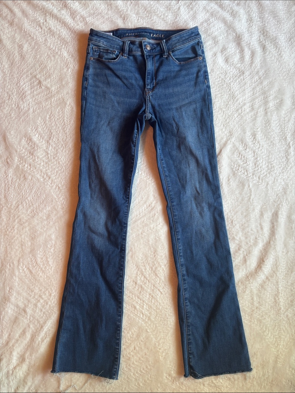 American Eagle Outfitters Dark Blue Kick Boot Jeans